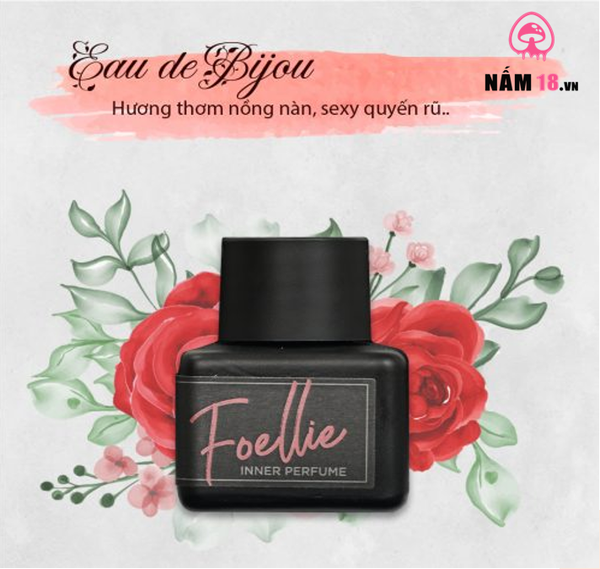 Nước Hoa Vùng Kín Foellie Đen Hương Hoa Hồng Sexy - Chai 5ml