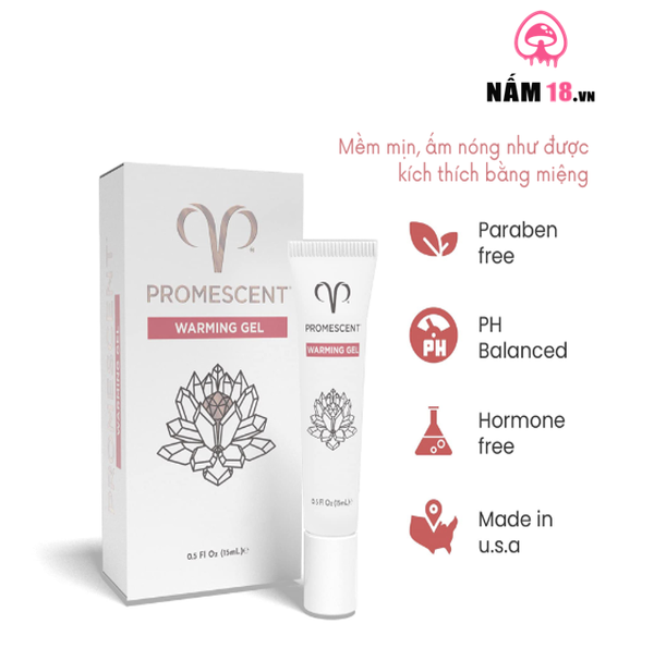 Gel Bôi Trơn Tăng Khoái Cảm Promescent Warming - Chai 15ml