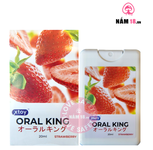 Xịt Thơm Miệng Cấp Tốc Oral King Hương Dâu - Chai 20ml