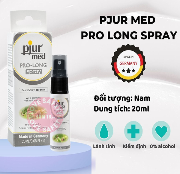 Chai Xịt Kéo Dài Thời Gian Pjur Med Prolong - Chai 20ml