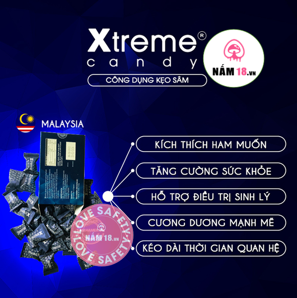 Kẹo Sâm Tăng Cường Sinh Lý Nam Xtreme Malaysia