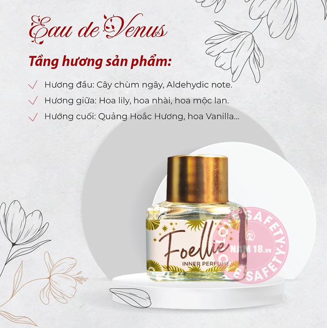  Nước Hoa Vùng Kín Foellie Eau De Venus - Chai 5ml 