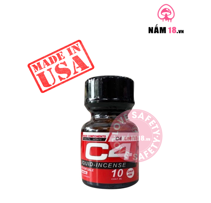  Chai Hít Popper C4 Red Tăng Khoái Cảm - Chai 10ml 