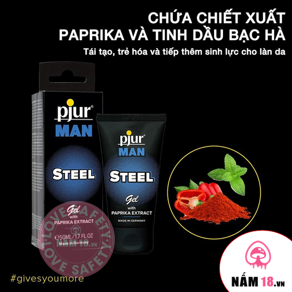 Gel Tăng Kích Thước Dương Vật Pjur Man Steel - Chai 50ml