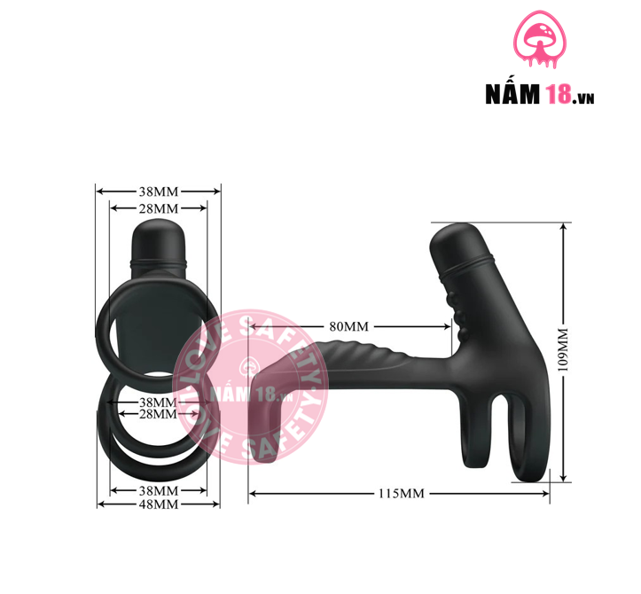  Vòng Rung Tăng Khoái Cảm Pretty Love Sling 10 Chế Độ Rung 