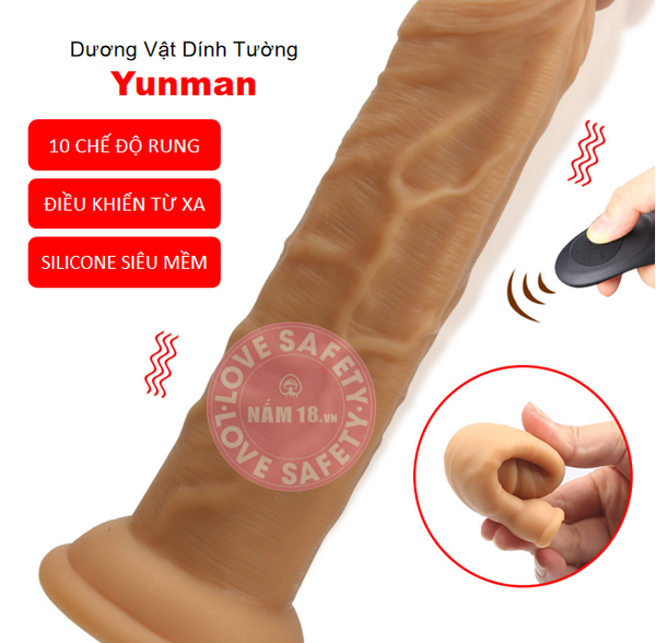 Dương Vật Dính Tường Yunman 10 Chế Độ Rung - Sạc Điện