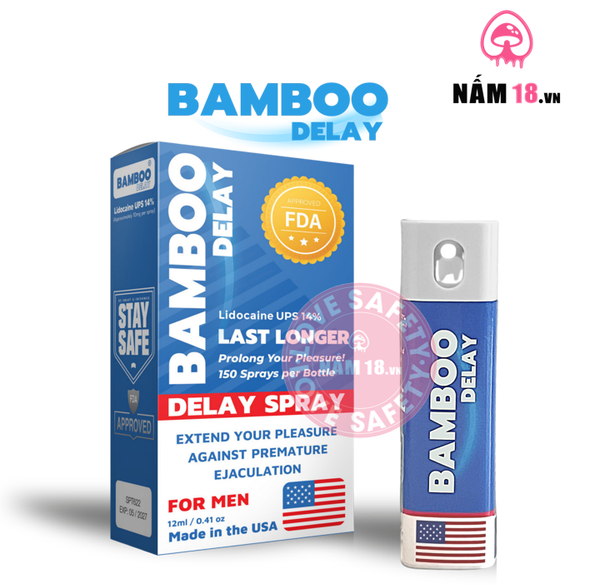 Chai Xịt Kéo Dài Thời Gian USA Bamboo Delay 14% - Chai 12ml