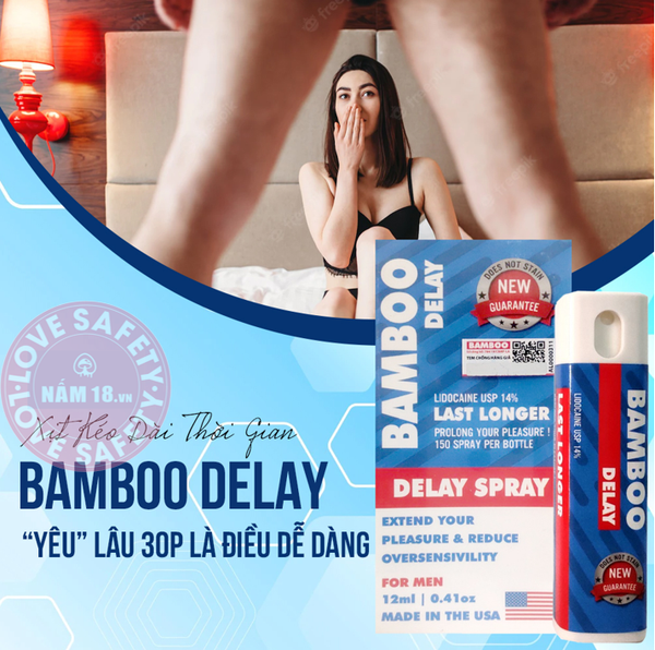 Chai Xịt Kéo Dài Thời Gian USA Bamboo Delay 14% - Chai 12ml