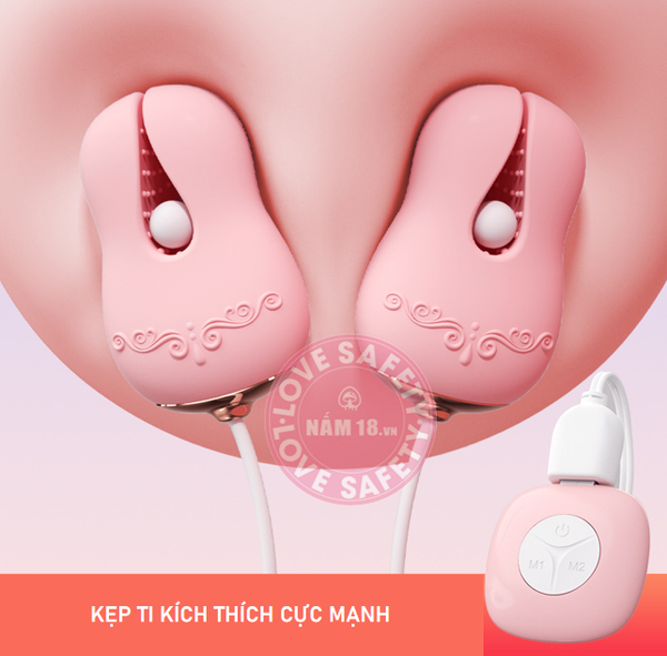 Trứng Rung Kẹp Vú Kích Thích Đầu Ti Nipple Clamp - Sạc Điện