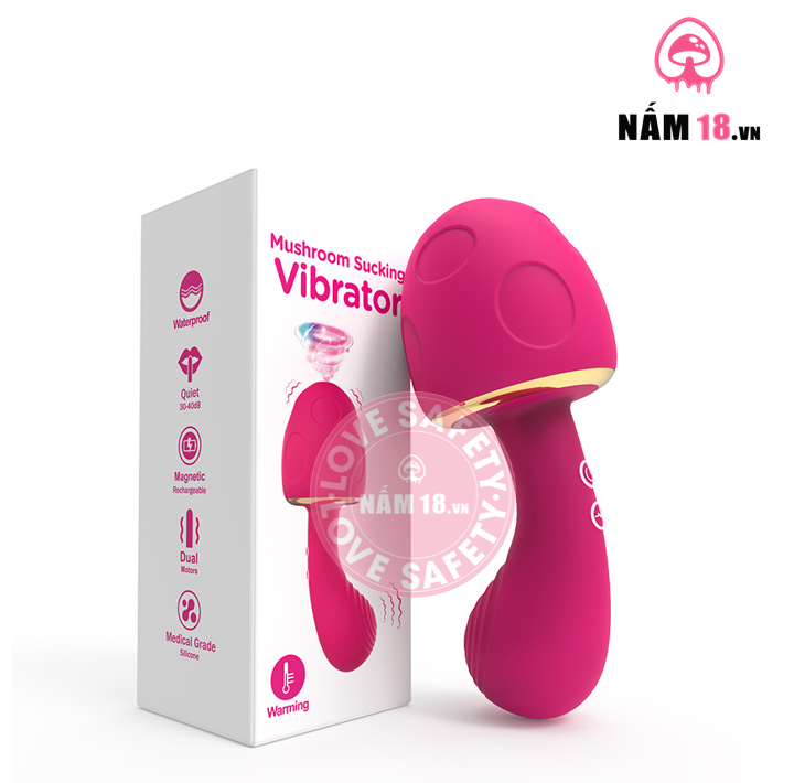  Chày Rung Mushroom Tỏa Nhiệt 10 Chế Độ Rung Bú 
