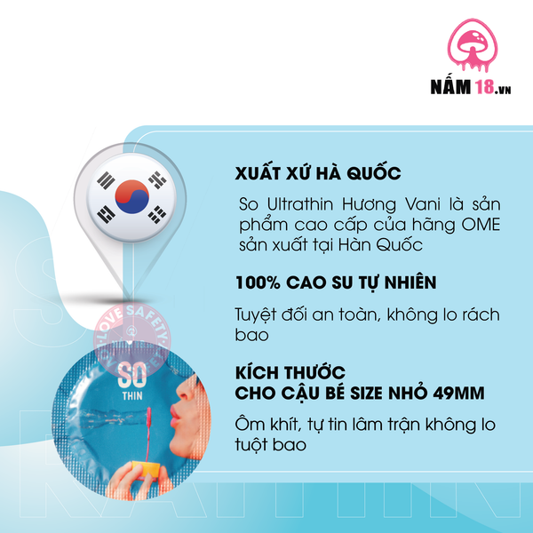 Bao Cao Su Siêu Mỏng SO Ultrathin - Hộp 12 Cái