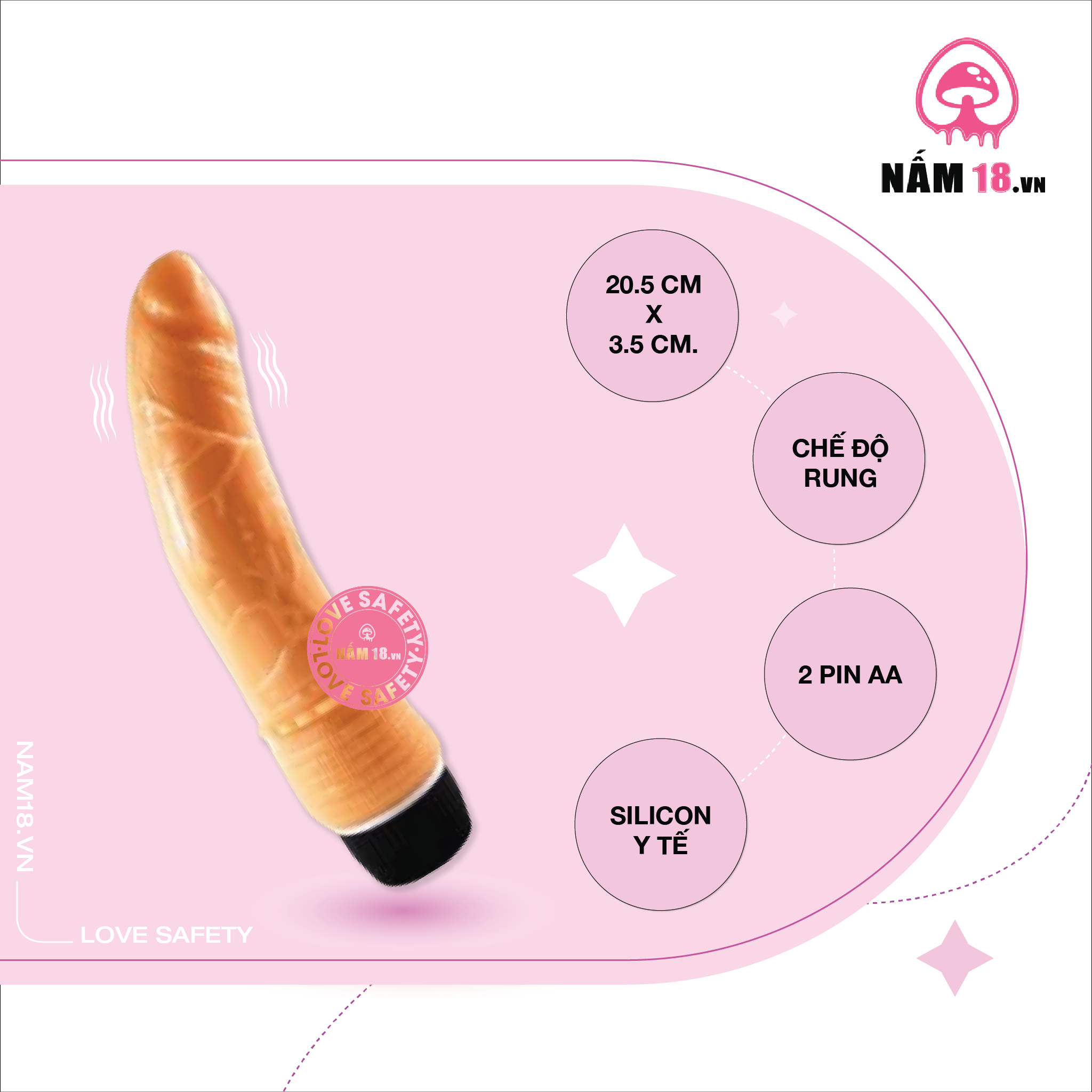  Dương Vật Giả Sweet Partner Rung Đa Chế Độ 