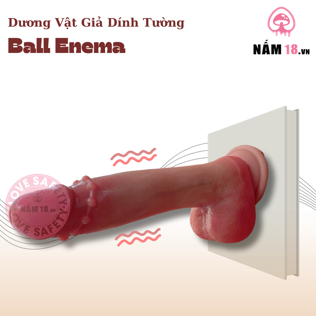  Dương Vật Dính Tường Ball Enema Tỏa Nhiệt Rung Thụt 