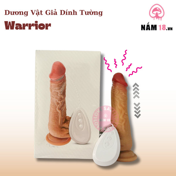  Dương Vật Dính Tường Warrior Tỏa Nhiệt 7 Chế Độ Rung Thụt 