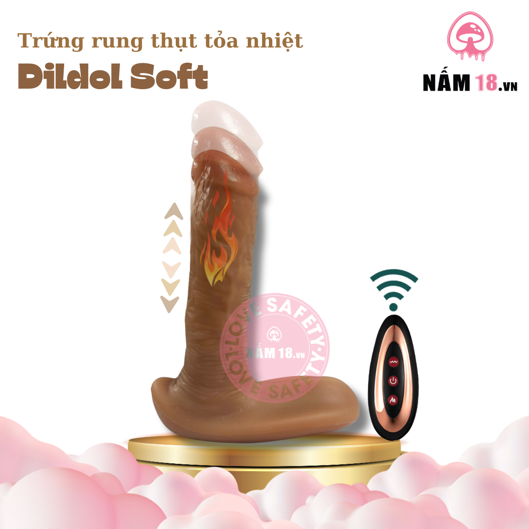 Trứng Rung Dildol Soft Tỏa Nhiệt 10 Chế Độ Rung Thụt 