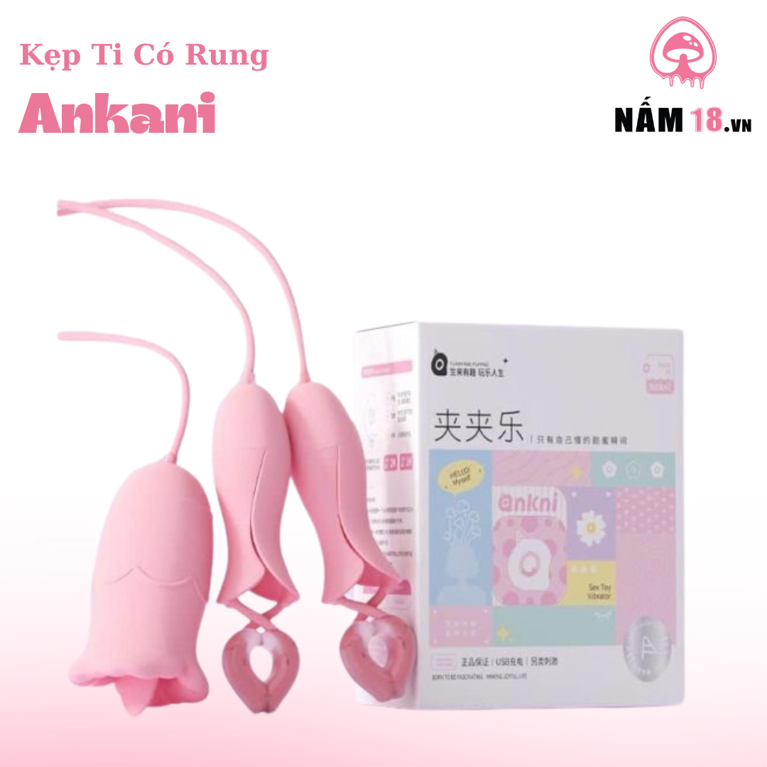  Kẹp Vú Kích Thích Đầu Ti Ankni 20 Chế Độ Rung 