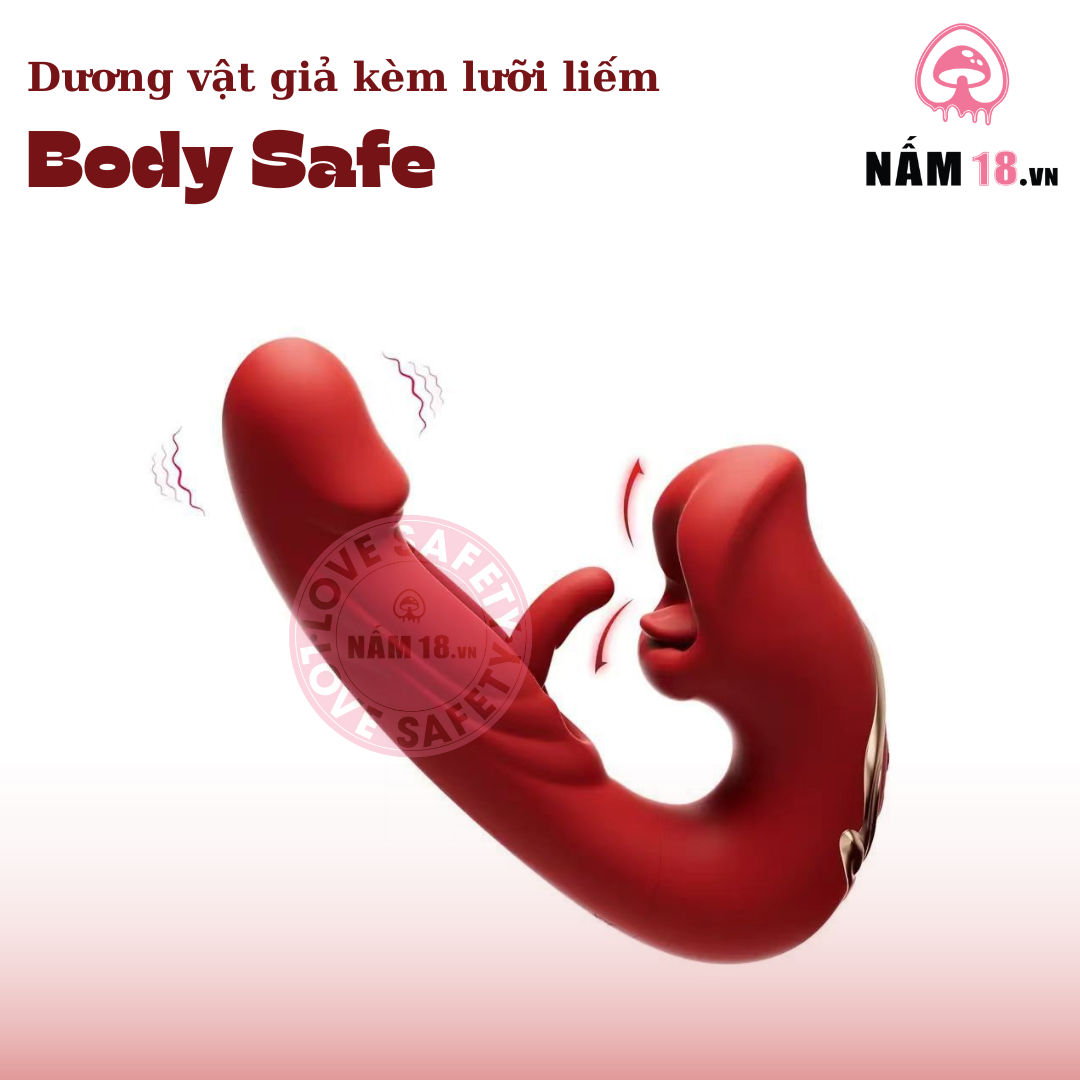  Dương Vật Giả Body Safe 7 Chế Độ Rung Bú 