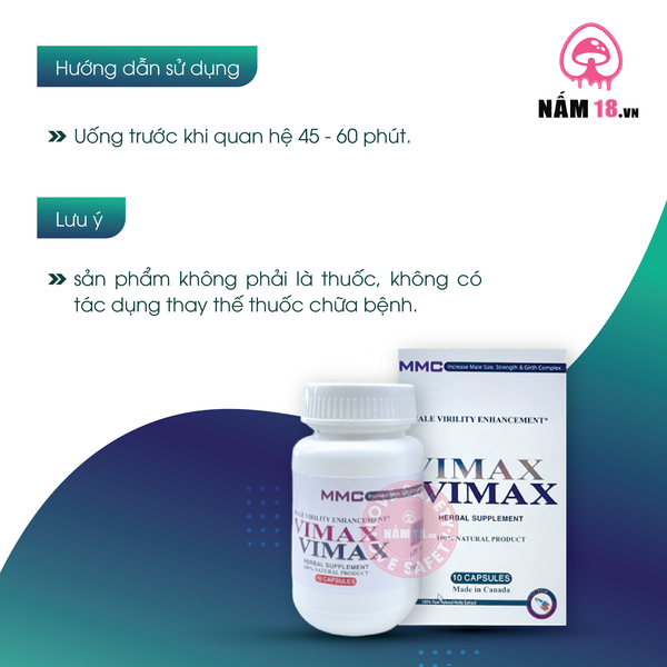 Viên Uống Thảo Dược Tăng Cường Sinh Lý Vimax - Hộp 10 Viên