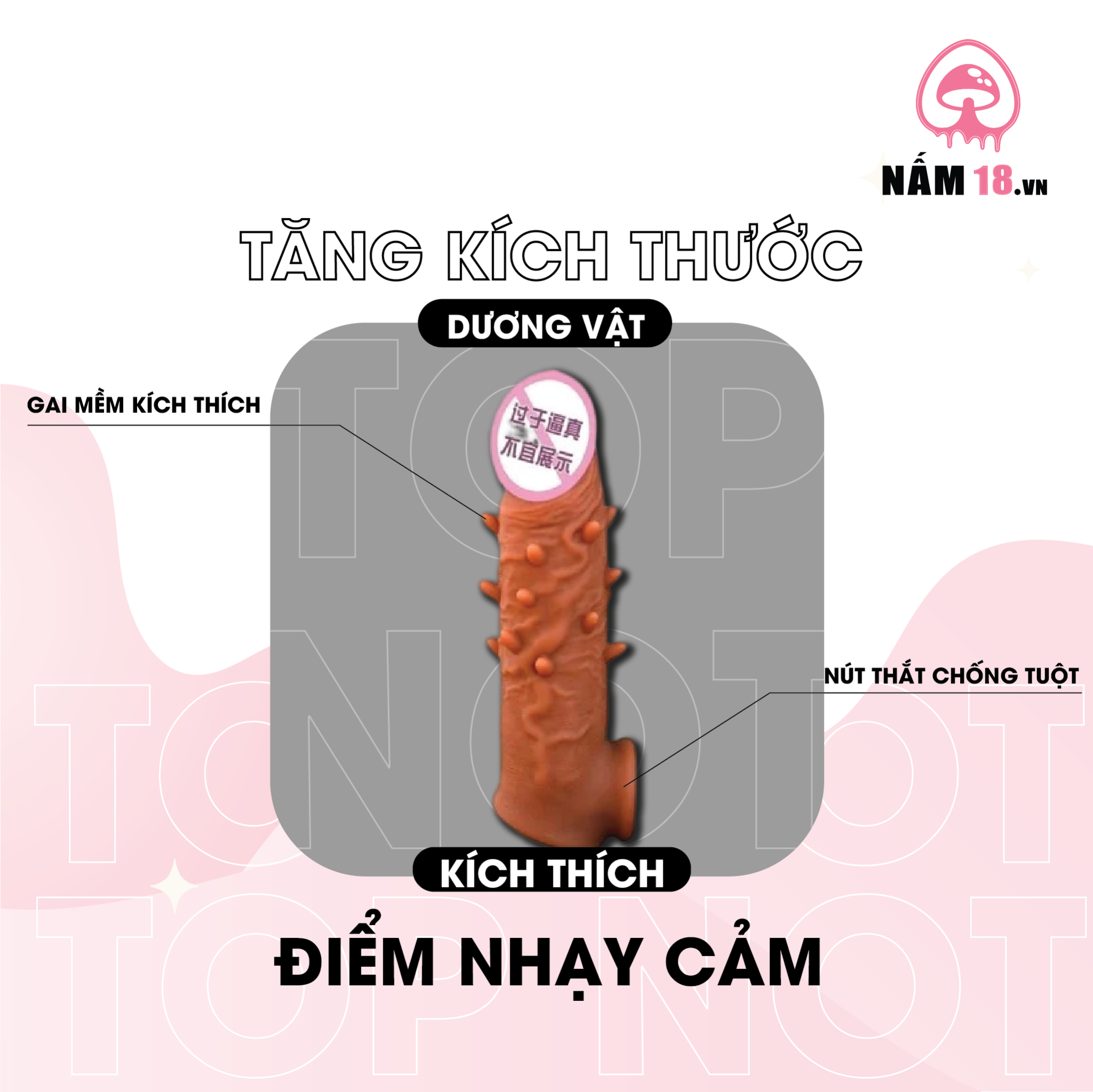  Đôn Dên Tăng Kích Thước Top Notch Gai Nổi, Chống Tuột 