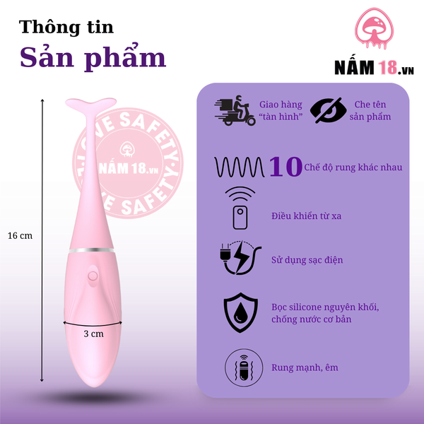 Trứng Rung Dolphin V2 10 Chế Độ Rung