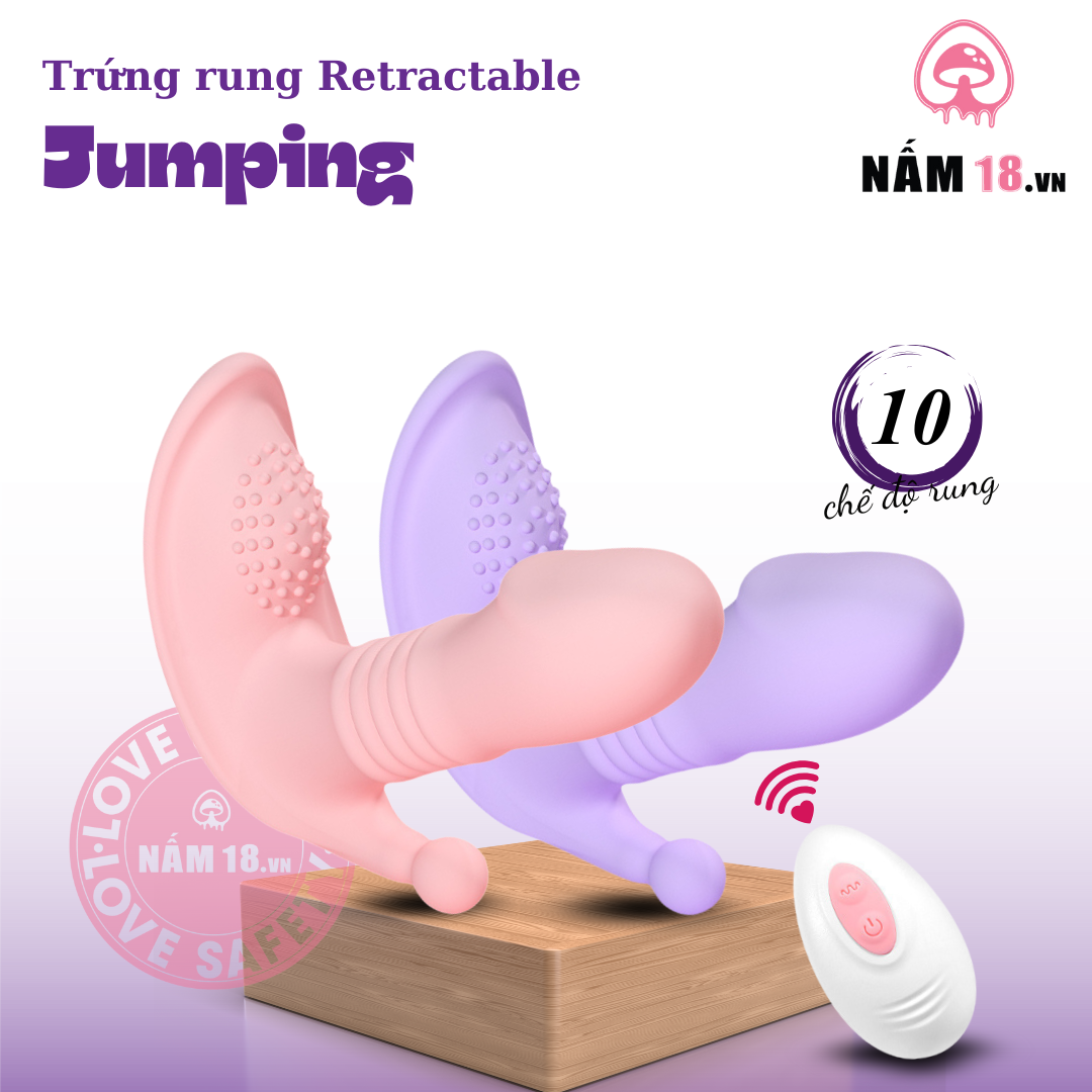  Trứng Rung Retractable Jumping 3in1 