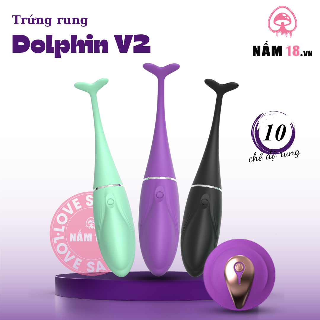  Trứng Rung Dolphin V2 10 Chế Độ Rung 