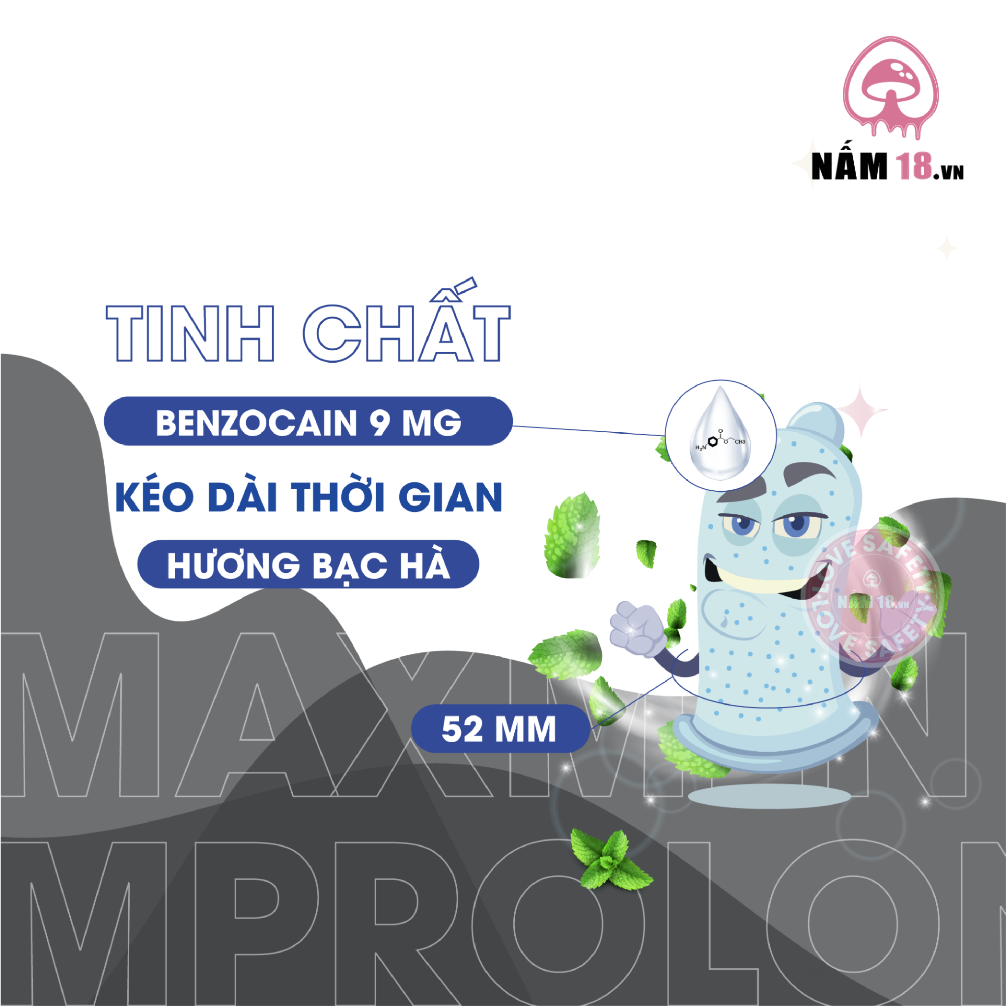  Bao Cao Su Kéo Dài Thời Gian Maxxmen 5in1 ProLong - Hộp 3 Cái 