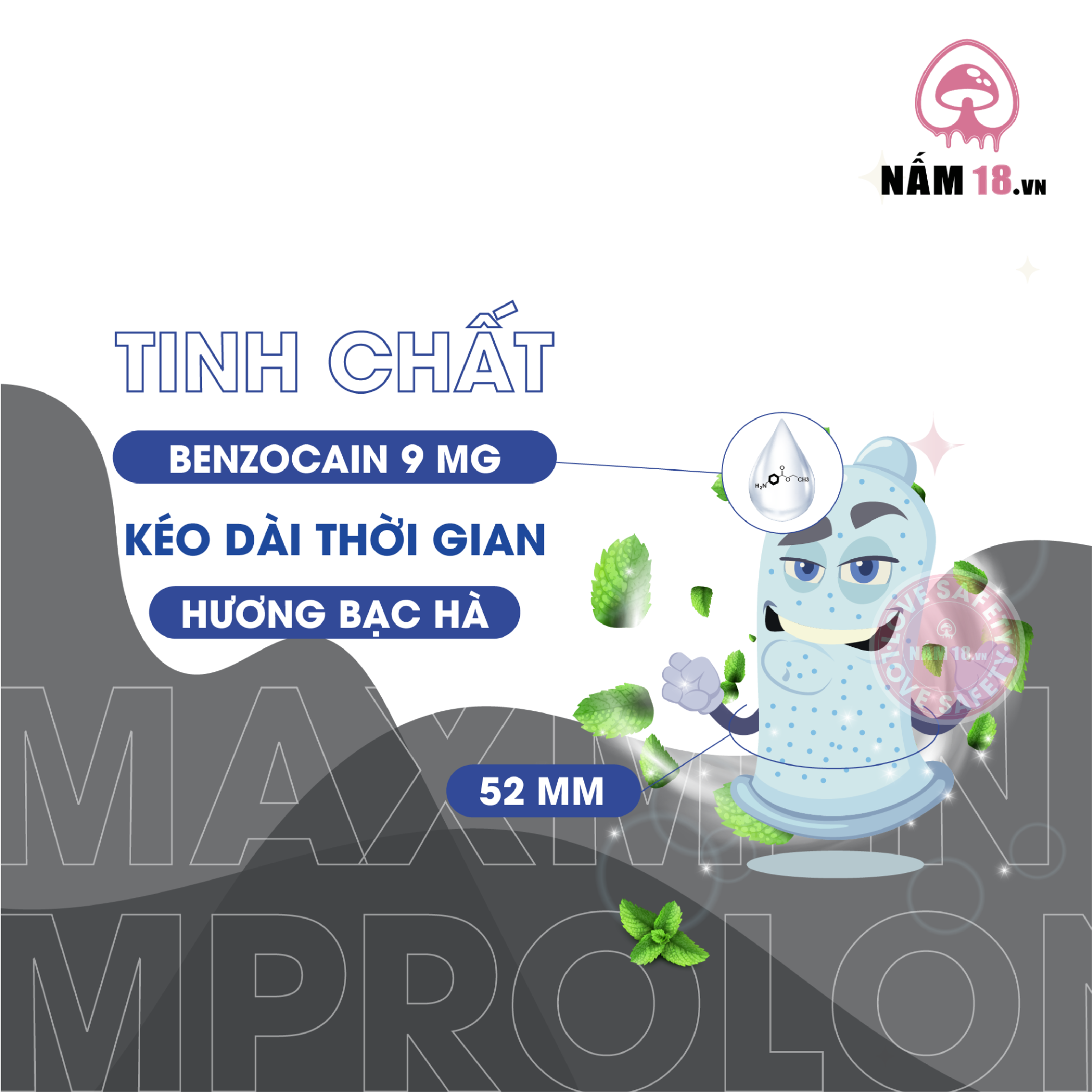  Bao Cao Su Kéo Dài Thời Gian Maxxmen 5in1 ProLong - Hộp 12 Cái 