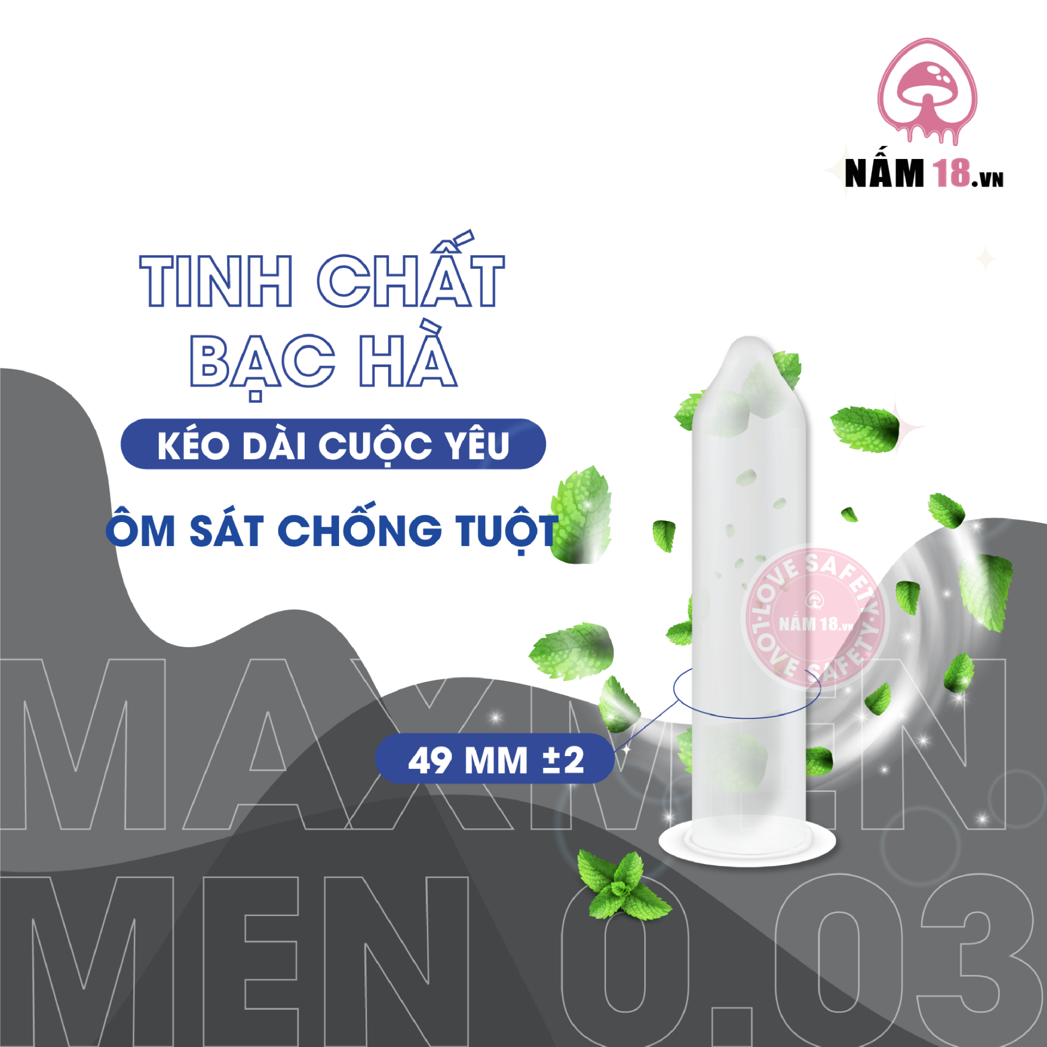  Bao Cao Su Maxxmen 5in1 Siêu Mỏng 0.03mm - Hộp 3 Cái 