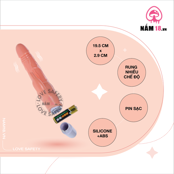 Dương Vật Giả Vibrator Baile Rung Đa Tần Số - Dùng Pin