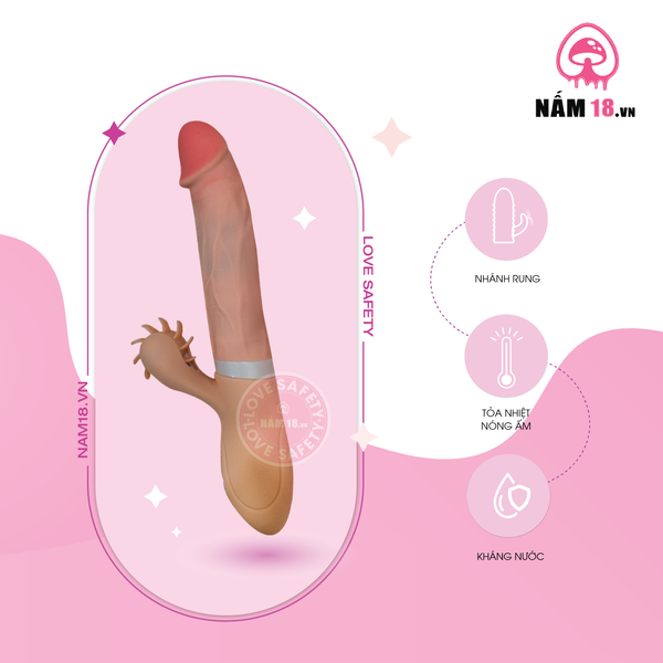 Dương Vật Evo Mars Rung Thụt Đa Chế Độ Kết Hợp Lưỡi Liếm