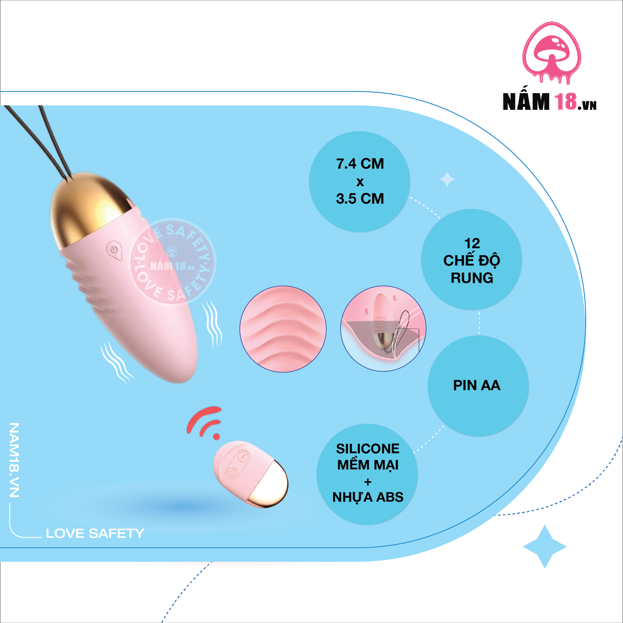  Trứng Rung Vibrator Spark Of Love 12 Chế Độ Rung 