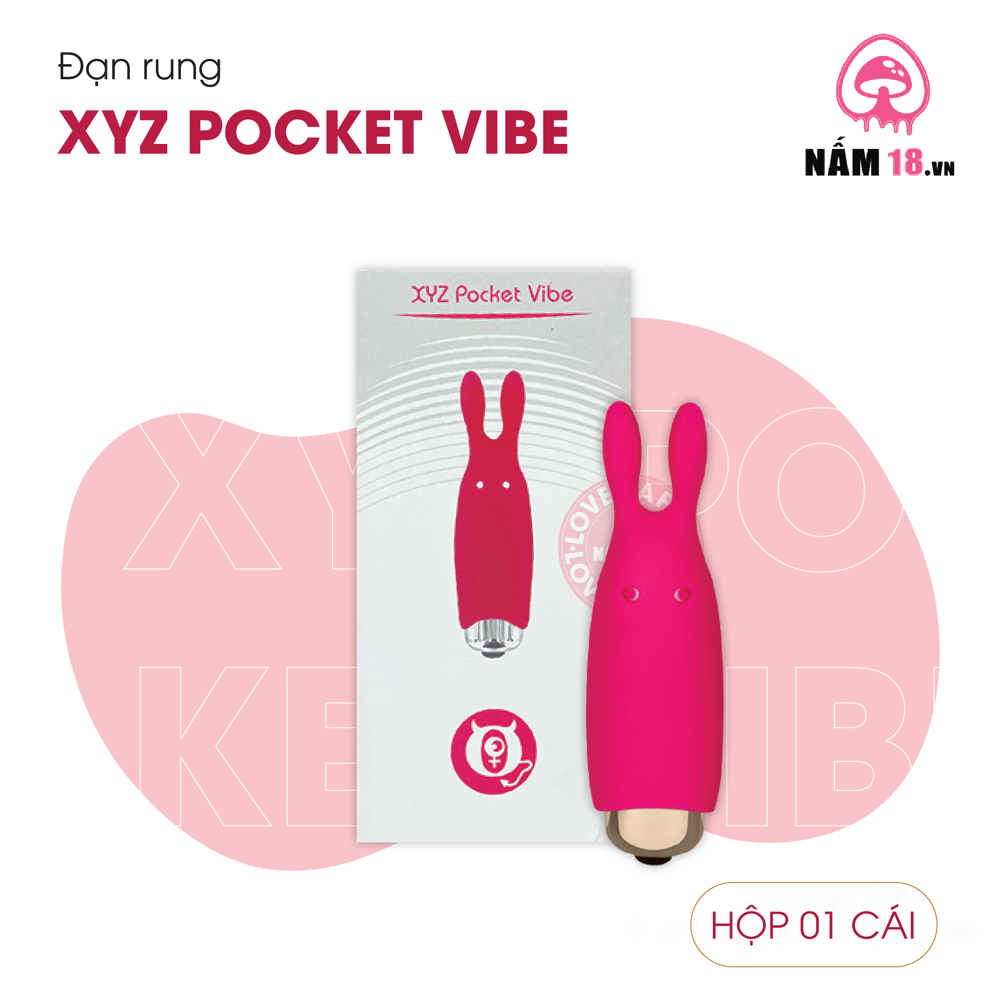  Đạn Rung Cao Cấp XYZ Pocket Vibe 10 Chế Độ - Dùng Pin 