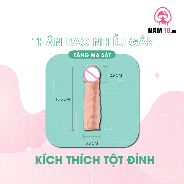 Bao Cao Su Đôn Dên Tăng Kích Thước Yeain Maxman 1