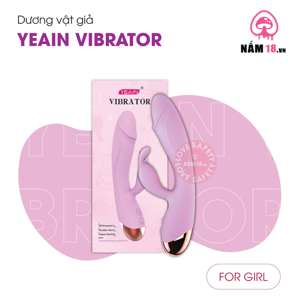 Dương Vật Giả Yeain Vibrator Có Nhánh 10 Chế Độ Rung - Sạc Điện