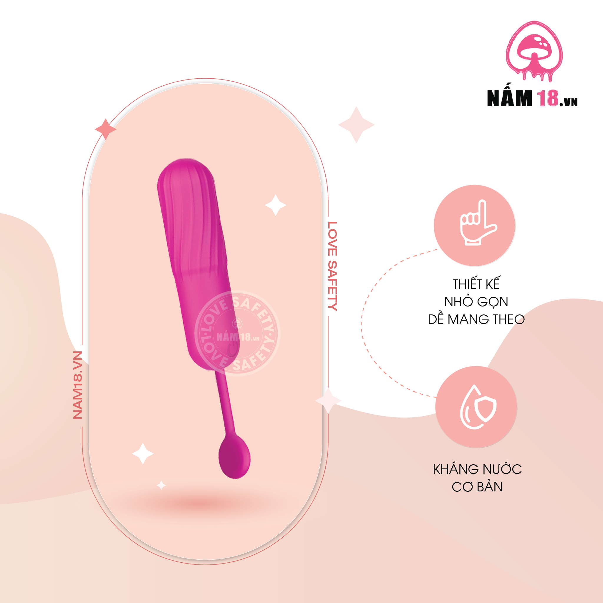  Trứng Rung Hình Viên Đạn Yeain Vibrator 10 Chế Độ Rung 