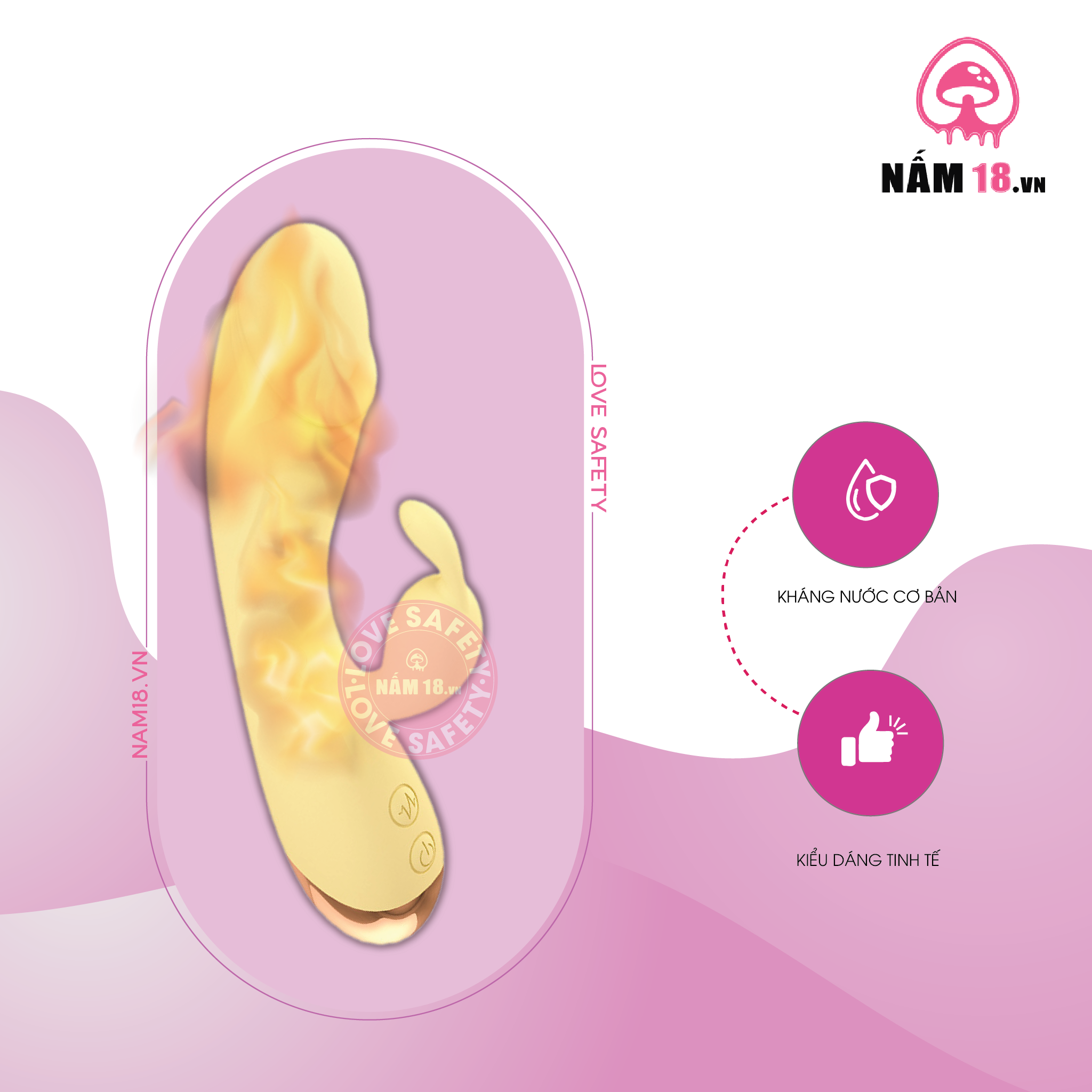  Dương Vật Giả Yeain Vibrator Có Nhánh 10 Chế Độ Rung - Sạc Điện 