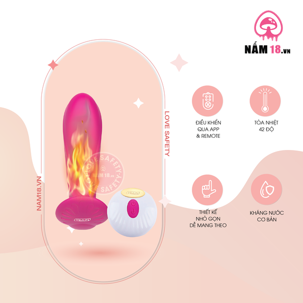 Trứng Rung Cao Cấp Yeain Wearable Vibrator Tỏa Nhiệt - Sạc Điện