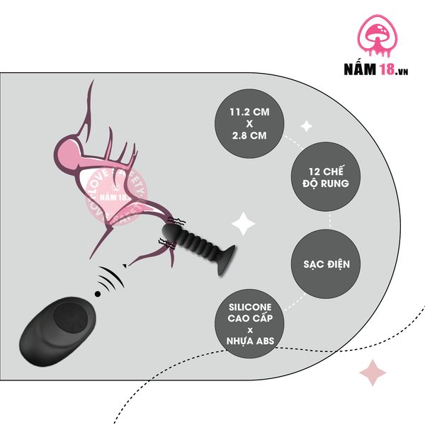 Trứng Rung Kích Thích Hậu Môn Yunman 10 Chế Độ Rung