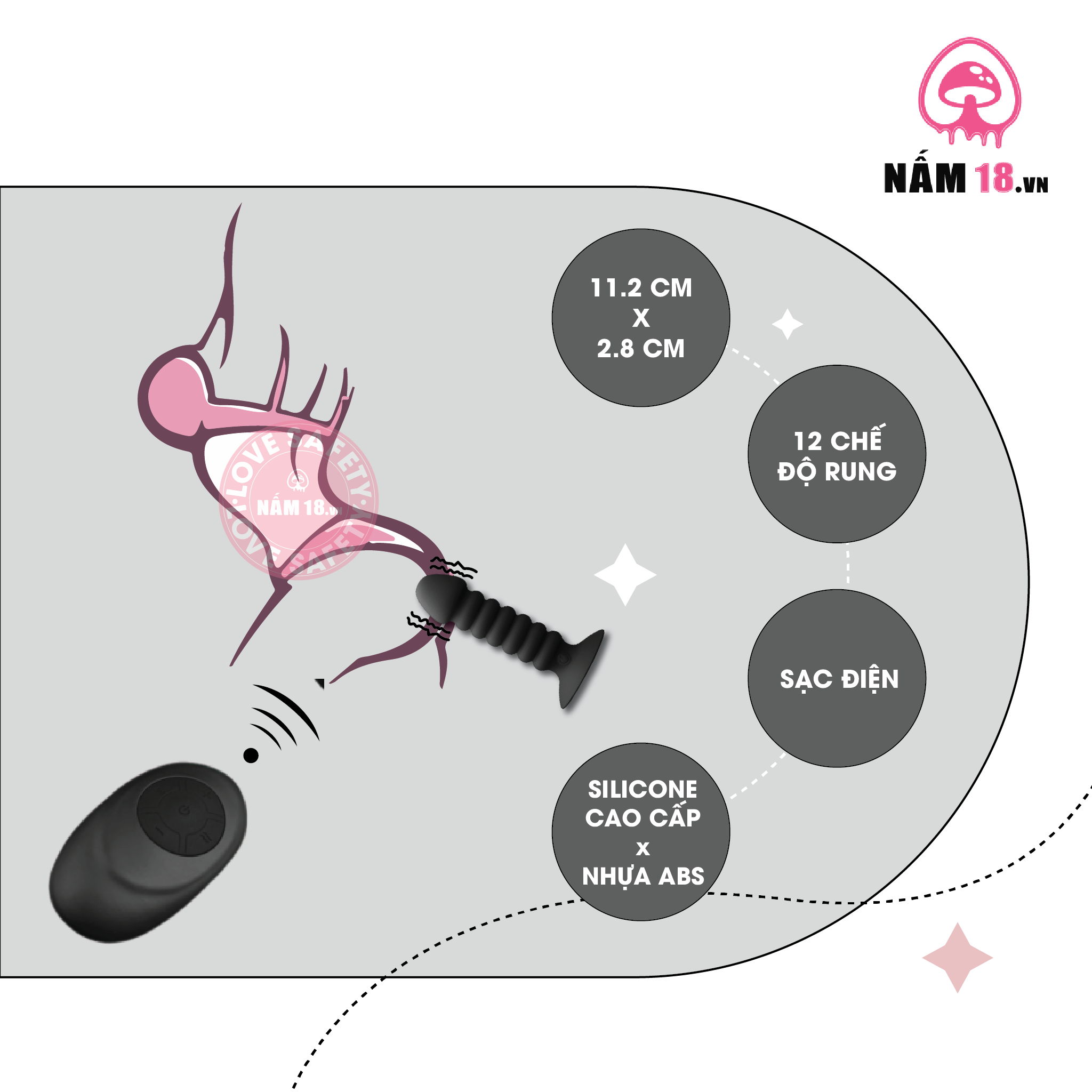  Trứng Rung Kích Thích Hậu Môn Yunman 10 Chế Độ Rung 