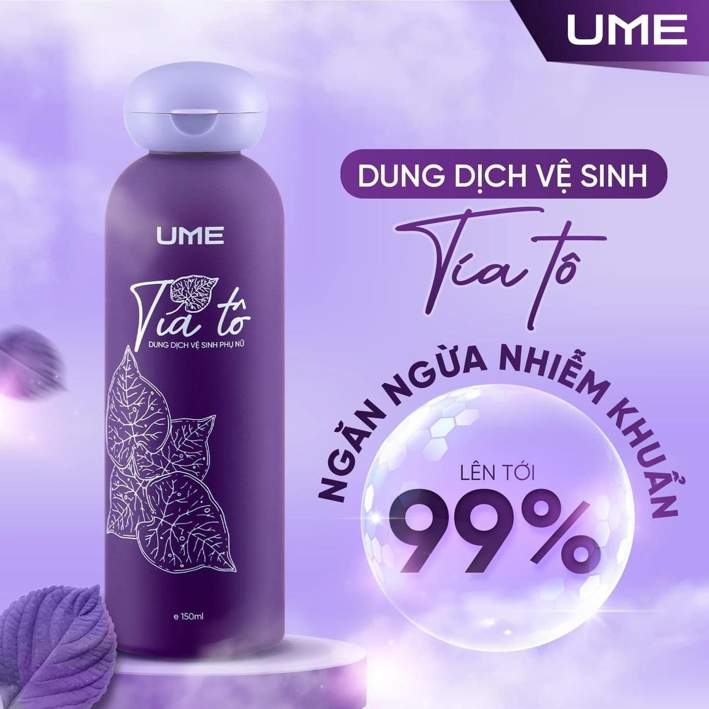  Dung Dịch Vệ Sinh Phụ Nữ Tía Tô Ume Dạng Gel - Chai 150ml 