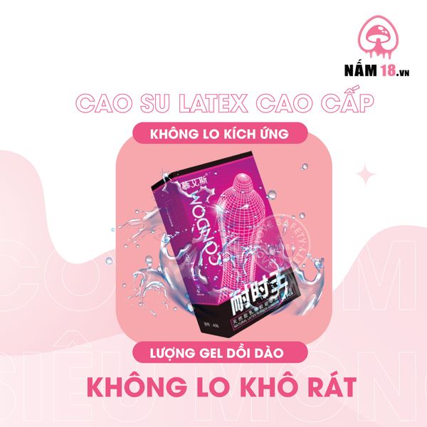 Bao Cao Su Condom Siêu Mỏng, Nhiều Gel - Hộp 10 Cái