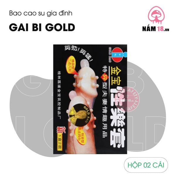 Bao Cao Su Gai Bi Gold - Hộp 2 Cái