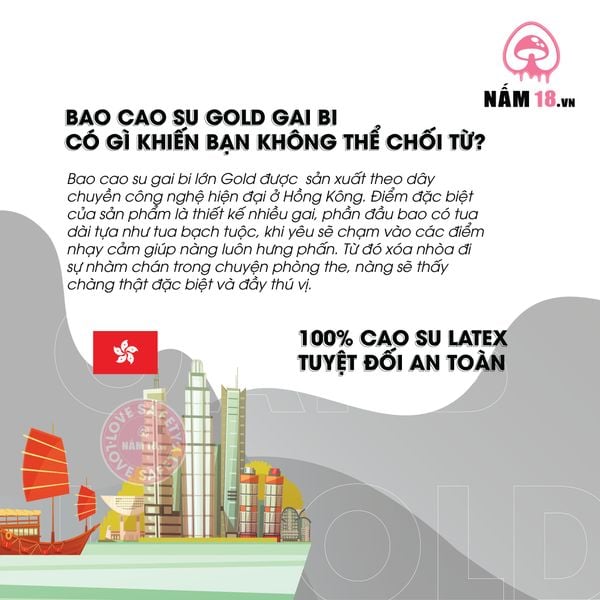 Bao Cao Su Gai Bi Gold - Hộp 2 Cái