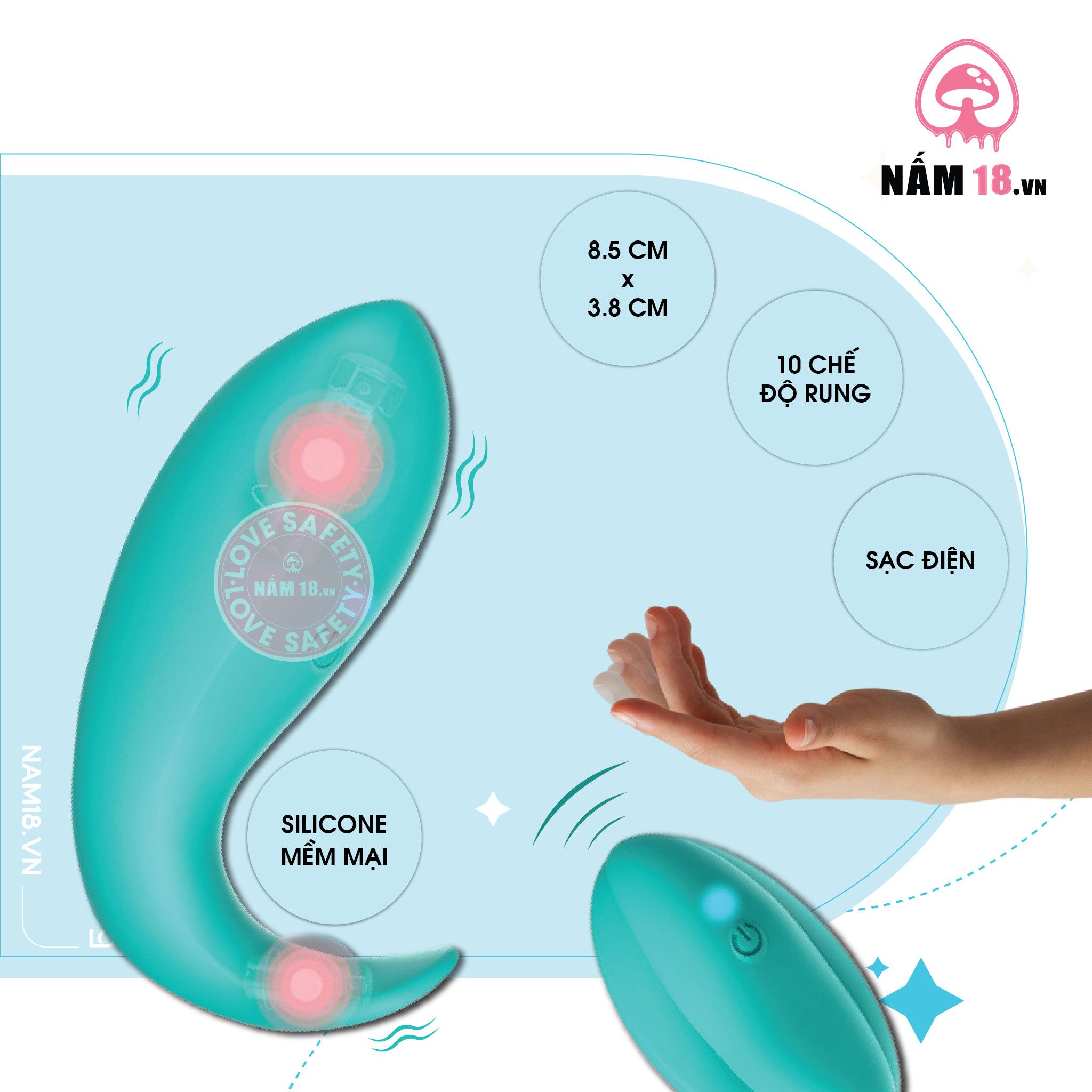  Trứng Rung Cao Cấp Sophia 10 Chế Độ Rung 