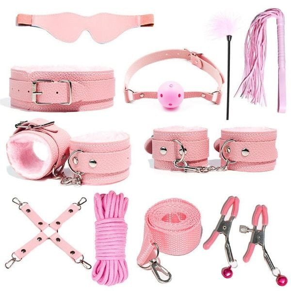 Bộ Dụng Cụ Bạo Dâm SM Set 10 Món BDSM