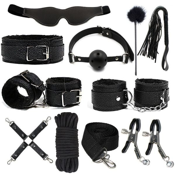 Bộ Dụng Cụ Bạo Dâm SM Set 10 Món BDSM