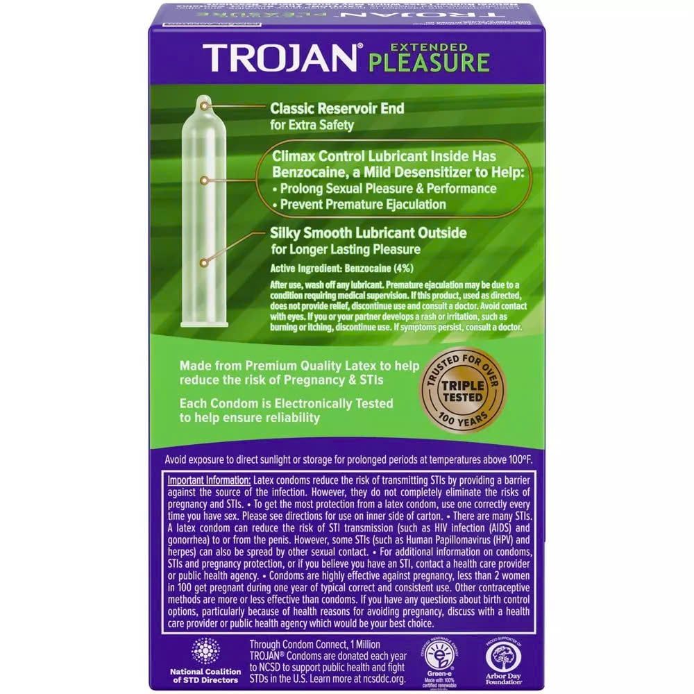  Bao Cao Su Kéo Dài Thời Gian Trojan Pleasure Extended 