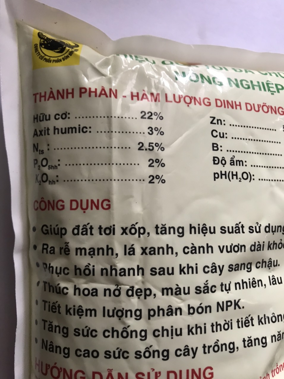 Phân hữu cơ sinh học BIO GREEN HUMIC RAU VÀ HOA KIỂNG Gói 2kg – CH VẬT ...