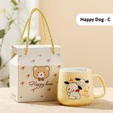  Cốc uống nước Happy dog 450ml kèm hộp quà tặng tiện lợi - LSHD01 